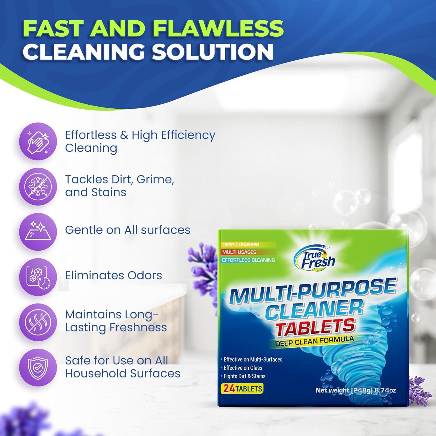 image:imageTrue Fresh Garbage Disposal Cleaner amp Multipurpose Cleaner Tablets Combo Disposal Compatible with All BrandsMultipurpose tablets Clean Every Corner Effortless Deep Cleaning49 Pcs Bundle