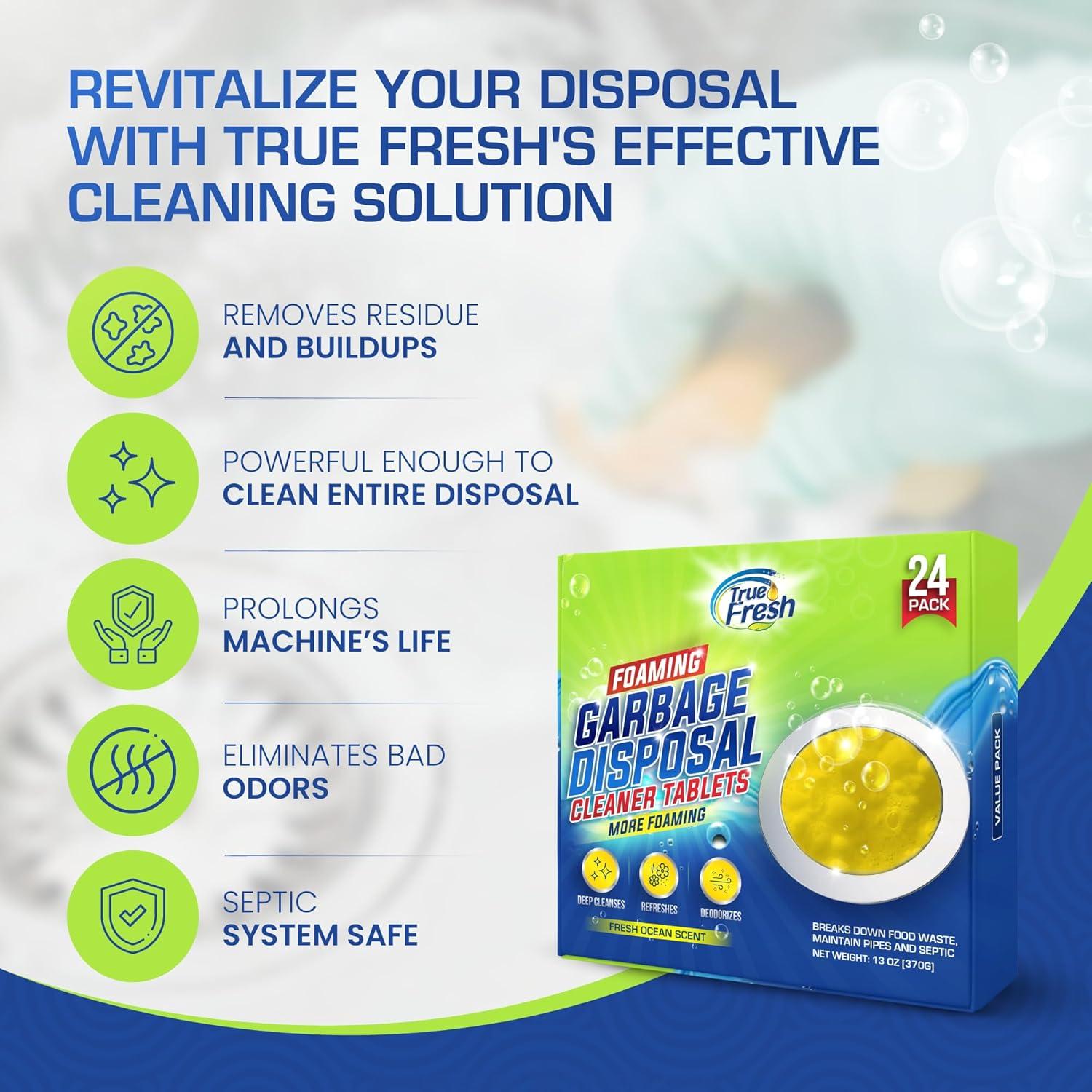 image:imageTrue Fresh Multipurpose Cleaner Tablets And Garbage Disposal Cleaner Tablets Deep Cleaning Tablets Bundle for home and kitchen 12 Month Supply