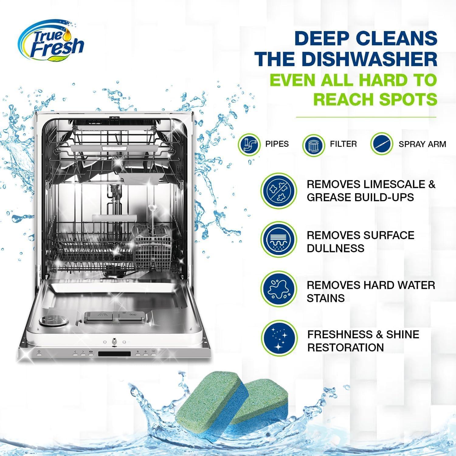 image:imageWashing Machine amp Dishwasher Cleaner Tablets 48Pack Bundle Compatible with Front Loader Top Loader amp He Machines and all Dishwashers Removes Buildup Lime Scales and residues Septic Safe
