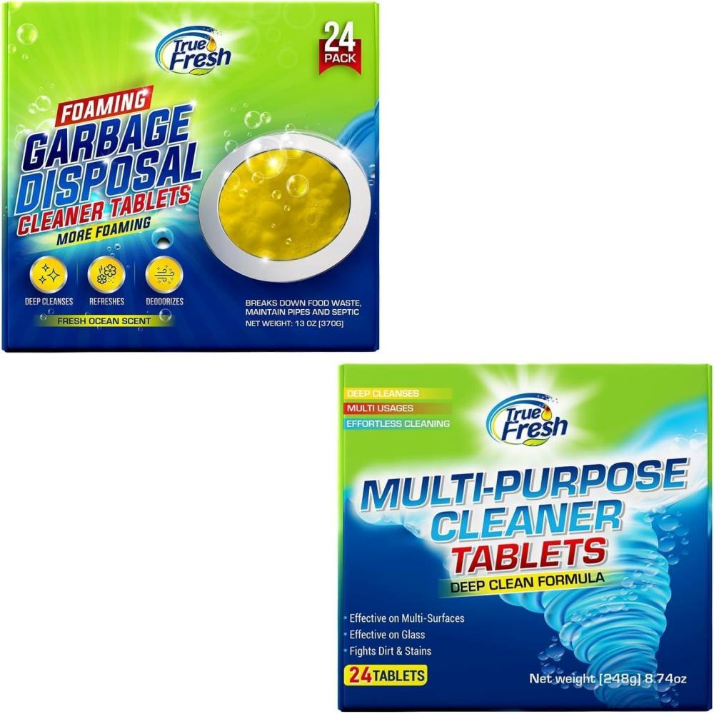 image:imageTrue Fresh Multipurpose Cleaner Tablets And Garbage Disposal Cleaner Tablets Deep Cleaning Tablets Bundle for home and kitchen 12 Month Supply