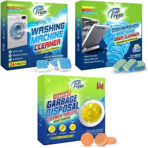 image:image72 Tablets Combo Pack  48 Dishwasher amp Washing Machine Cleaner Tablets  24 Garbage Disposal Cleaner amp Deodorizer Tablets Removes Limescale Buildups and mineral deposits