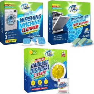 image:image72 Tablets for a Sparkling Kitchen  48 Dishwasher Cleaner amp Washing Machine Cleaner Tablets  24 Garbage Disposal Deodorizer Packets Deep Cleaning Drain Maintenance amp Septic Safe Maintainance