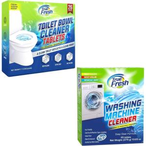 image:imageTrue Fresh 2in1 Toilet Bowl Cleaner Tablets 26 Pack amp Washing Machine Cleaner Tablets 25 Pack Descaler Septic Safe Stain Remover for LongLasting Freshness and Shineup to 1 year supply