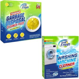 image:imageTrue Fresh 49 Pcs Bundle Garbage Disposal Cleaner Compatible with All Disposal Brands and Washing machine Cleaner Tablets compatible with Front Loader Top Loader HE Deodorize and Descales