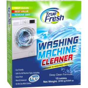 image:imageTrue Fresh Washing Machine Cleaner Descaler 15 Pack Tablets Deep Cleaning Deodorizer for HE Front amp Top Load Washers Eliminates Odor Buildup Residue Grime Cleans Drum Pump Valve Hoses Septic Safe1 Count Pack of 15