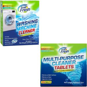 image:imageTrue Fresh 25 Washing Machine Cleaner Tablets amp 24 MultiSurface Cleaning Tablets  Ultimate Combo for Deep Cleaning Washers amp Home Surfaces 12 Month Supply
