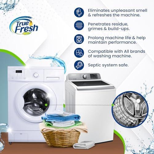 image:imageTrue Fresh Washing Machine Cleaner Descaler Tablets 15 Pack Heavy Duty Mold Stain Remover Gel Deep Cleaning Kit for HE Front amp Top Load Washers Seals Grout Shower Caulking Tiles amp More