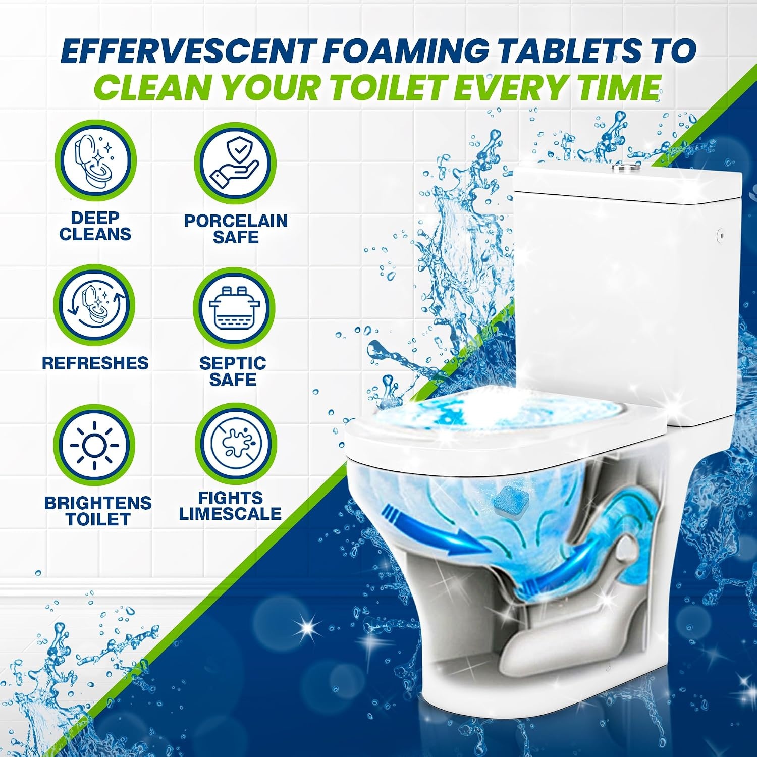 image:imageTrue Fresh 2in1 Washing Machine Cleaner And Toilet Bowl Cleaner Tablets49 Pack BundleCompatible with All Washer Types12 Month Supply