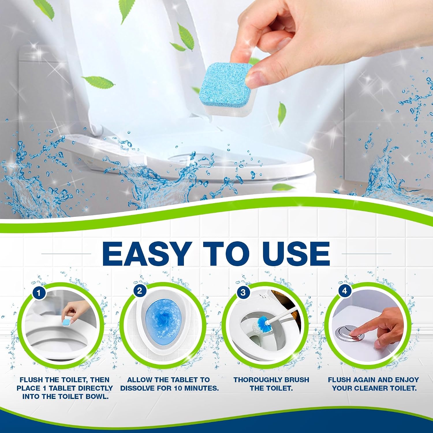 image:imageTrue Fresh 2in1 Washing Machine Cleaner And Toilet Bowl Cleaner Tablets49 Pack BundleCompatible with All Washer Types12 Month Supply